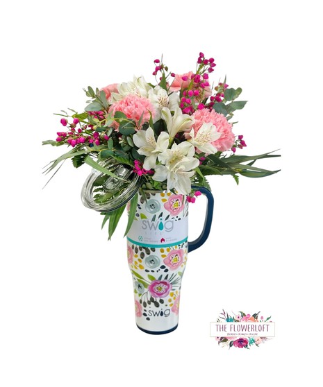 The FlowerLoft's Swig Mug Arrangement